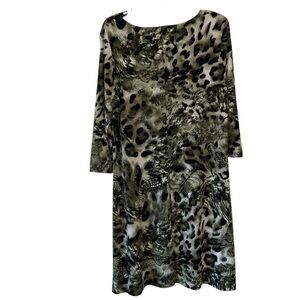 Effortless Style by Citiknits Animal Print Dress - Size M